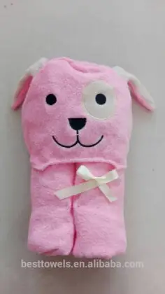 cartoon animal hooded kids bath towels