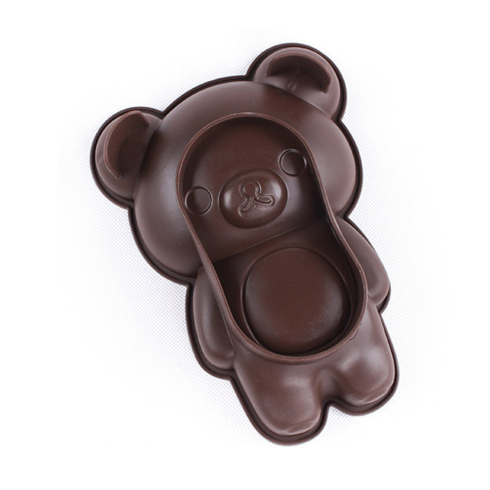 Molde de silicone para bolo de urso marrom