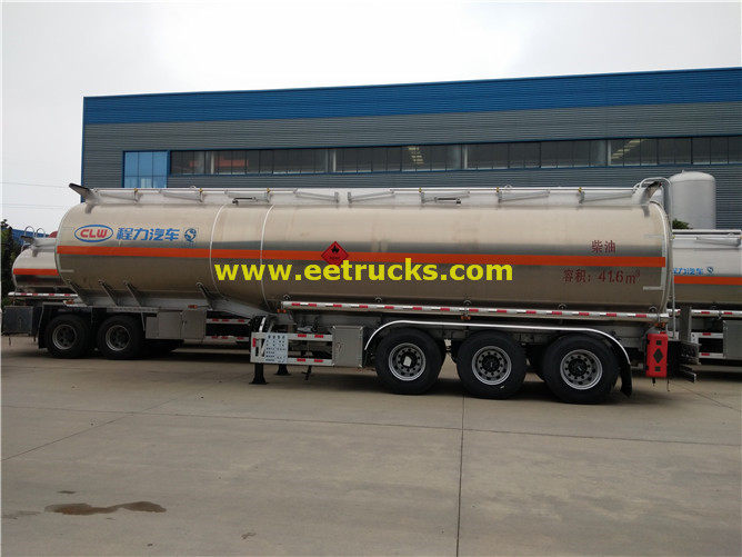 42m3 Tri-axle Dizeli Trailers Mafuta ya Tanker