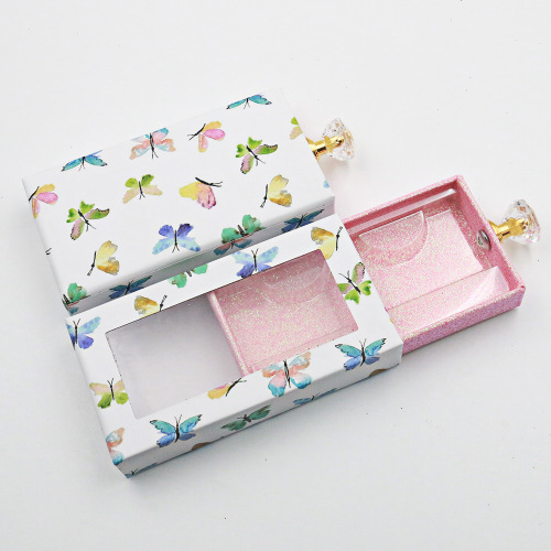 Låda Slide PVC Window Luxury Eyelash Packaging Box