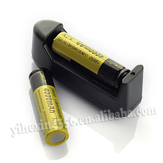 Low price! Lithium 3.7v 4000mAh Boruit 18650 Rechargeable Li-lon Battery Gold color with Charger