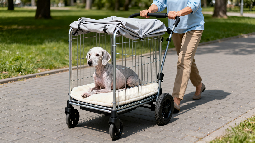 trolley and pet