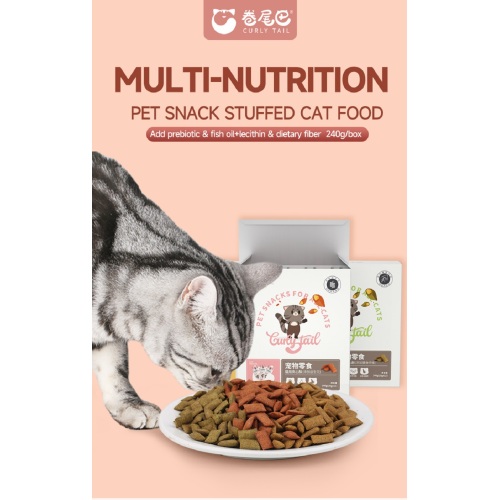 Comida de gato recheado de lanche multiutrição OEM