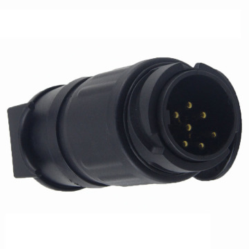 13 to 7 Pin Trailer Adapter - Black Frosted 12V Towbar Plug