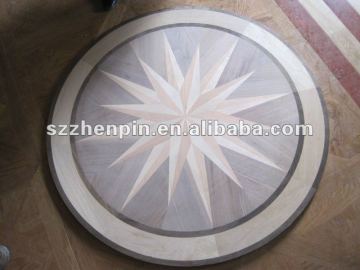 art parquet hardwood medallion design flooring rose wind