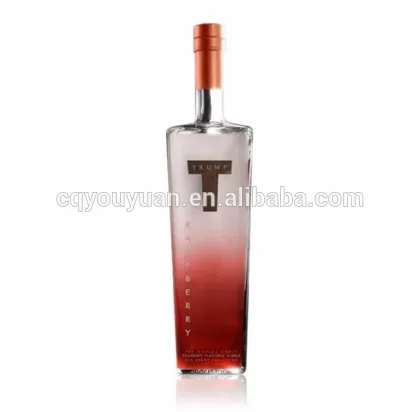 Large Capacity Painted Square Vodka Bottle 1 Liter Glass Bottles For Vodka