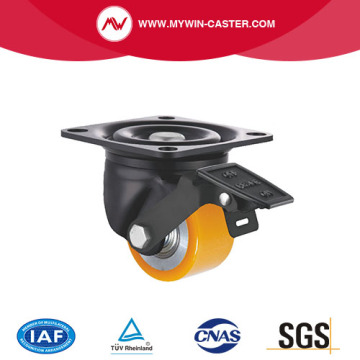 Low Gravity Plate Total Lock PU Caster Wheel for Heavy Duty Euipment