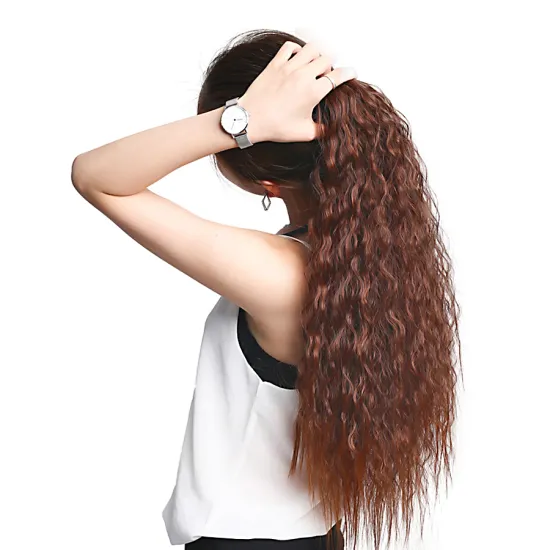 AliLeader Wholesale Kinky Curly Wrap Ponytail Hairpiece For Women