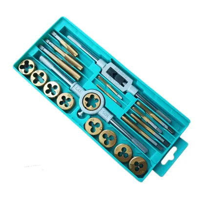 TiN Coated Thread Tap and Die Set M3-M12 for Hand Tools