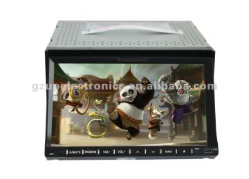 7 inch slide down 2 din dvd player with GPS bluetooth