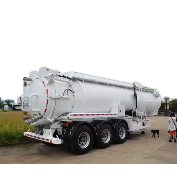 3 Axles 30cbm 30000 Liters Vacuum Sewage Suction Tank Trailers
