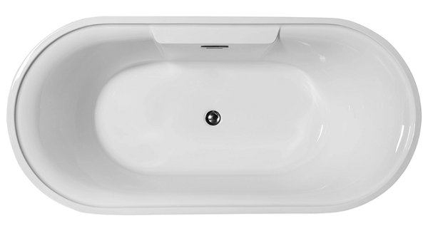 Eco-friendly White Acrylic Adult Freestanding Bathtub