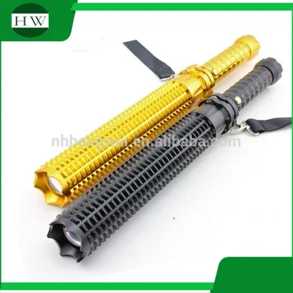 mac strong light olight rechargeable police security waterproof led zoom torch flashlight with safety hammer