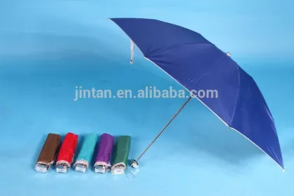 advertising UV protection Pongee fabric folding sun and rain umbrella