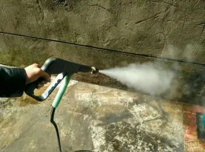 Portable steam cleaning machine for the flexible cleaning