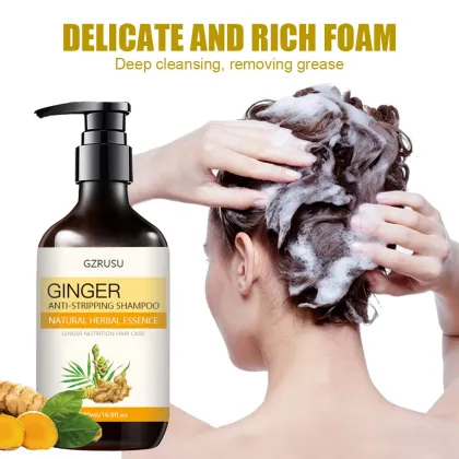 Ginger Shampoo for Hair Growth Promotion, Repair, and Moisturizing Control
