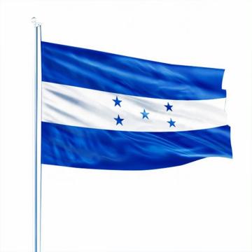 Honduras nationella flagga blå vit 5 stjärnor flagga