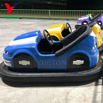 Kids and Adults Enjoy Bumper Cars and Other Fun Rides at the Playground Amusement Park