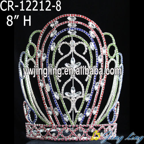 10 Inch Colored Drop Water Queen Tiara