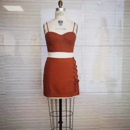 LADIES FASHION SETS SLEEVELESS TOP AND SKIRTS
