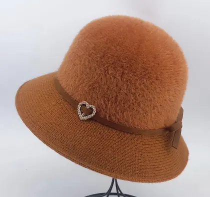 Wholesale Winter Knitting Caps and Bowknot Basin Hats for Middle-aged and Old Women