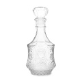 Decanter de uísque de vidro do vendedor quente com rolha de vidro