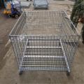 Folding Galvanized Steel Warehouse Storage Cage