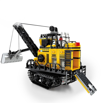 Senbao 107026 Wandering Earth Mining Machinery Forklift, Cement Mixer, Building Blocks Car Bricks - Creative Plastic Construction Toy