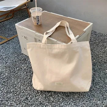 Washable Fashion Canvas Cotton Custom Travel Tote Bag