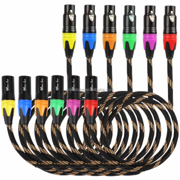 Nickel Plated XLR Microphone Cable - Balanced 3Pin Mic Male to Female