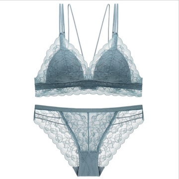 Ensemble bralette et culotte en dentelle pour adolescentes sexy