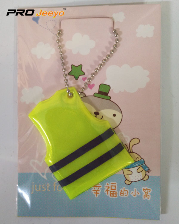 Mobile Phone Reflective Decorative Vest Key Chain RV-102 2