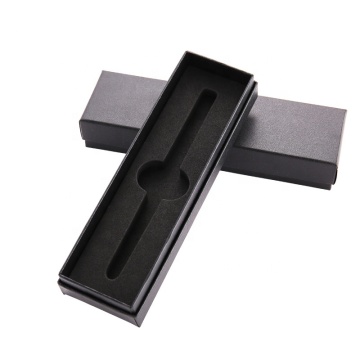 Recyclable Custom Logo Pen Gift Box with Foam EVA Insert and Black Paperboard