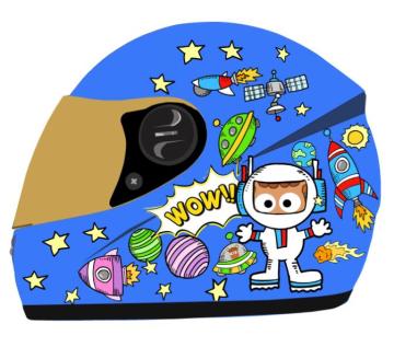 Giocattolo per il casco da moto per bambini a faccia a pieno viso YM-205