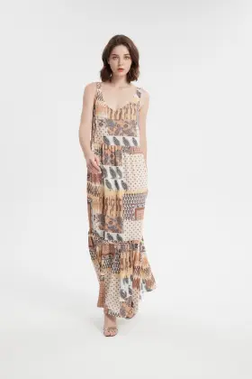 Europe maxi dresses high stretchy