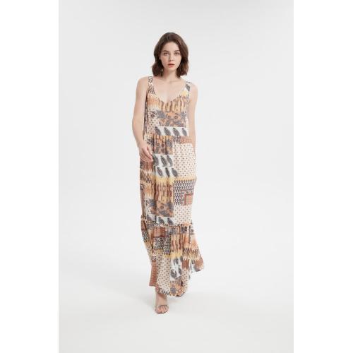 Europe maxi dresses high stretchy