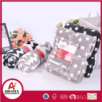 custom printed queen-size knitted coral fleece blanket