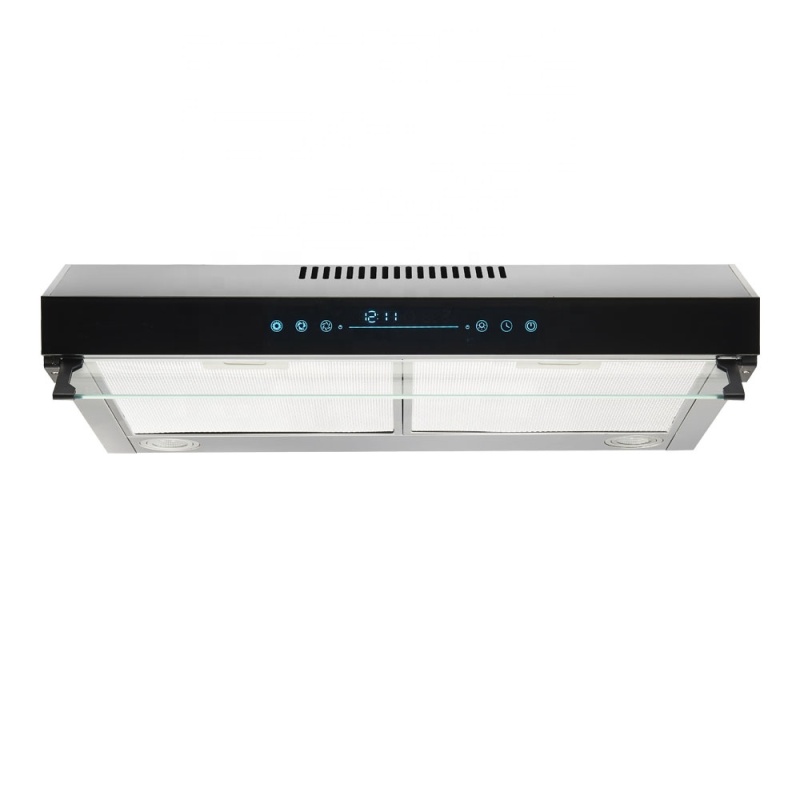 3 Speed Controller Chimney Kitchen Deep Drawer Kitchen Exhaust Smoke Slim Design Powerful Suction Under Cabinet Range Hood