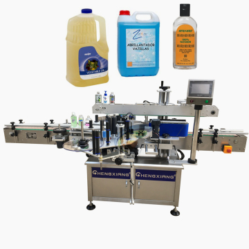 Shanghai Factory Double Side Labeling Machine for Flat Round Bottles (1L, 3L, 5L)