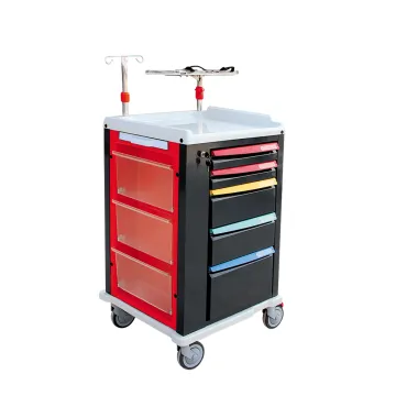 Mobile Hospital Emergency Trolley with Wheels