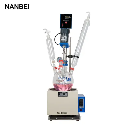 5L Small Laboratory Single Layer Bio Glass Reactor