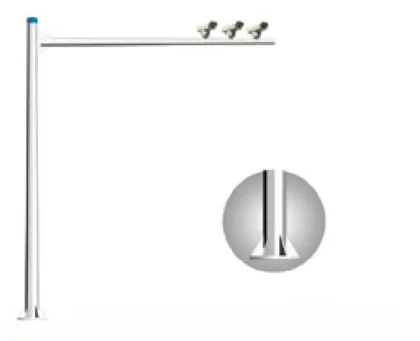 Octagonal cantilever signal pole