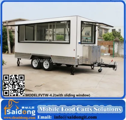 Best Design Mobile fast food trailer,fast food van mobile kitchen trailer