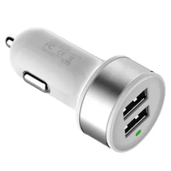 Dual USB pot car charger, 3.1A quick charge, high quality, private design customized logo