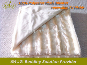100% Polyester Plush Blanket reversible TV Plaids