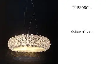 8-Lights Like-Crystal Acrylic Flower Oval Pendant Lamp
