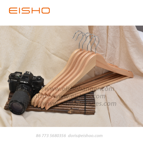 EISHO Wood Suit Hanger With Trouser Bar