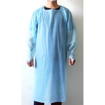 Disposable CPE Gown Thumb Loop Open Back