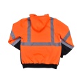 Safety Fleece Hi Vis Reflective Hoodie For Construction