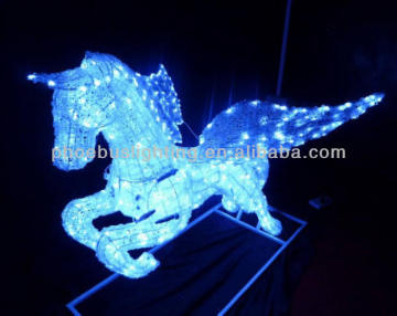 acrylic christmas horse decoration light